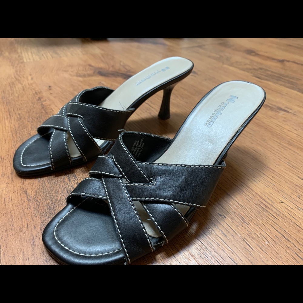 BRAND NEW black strappy heels